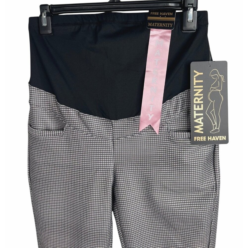 Free Haven Maternity Stretch Pants With Houndstooth Print Size XL - Picture 12 of 12